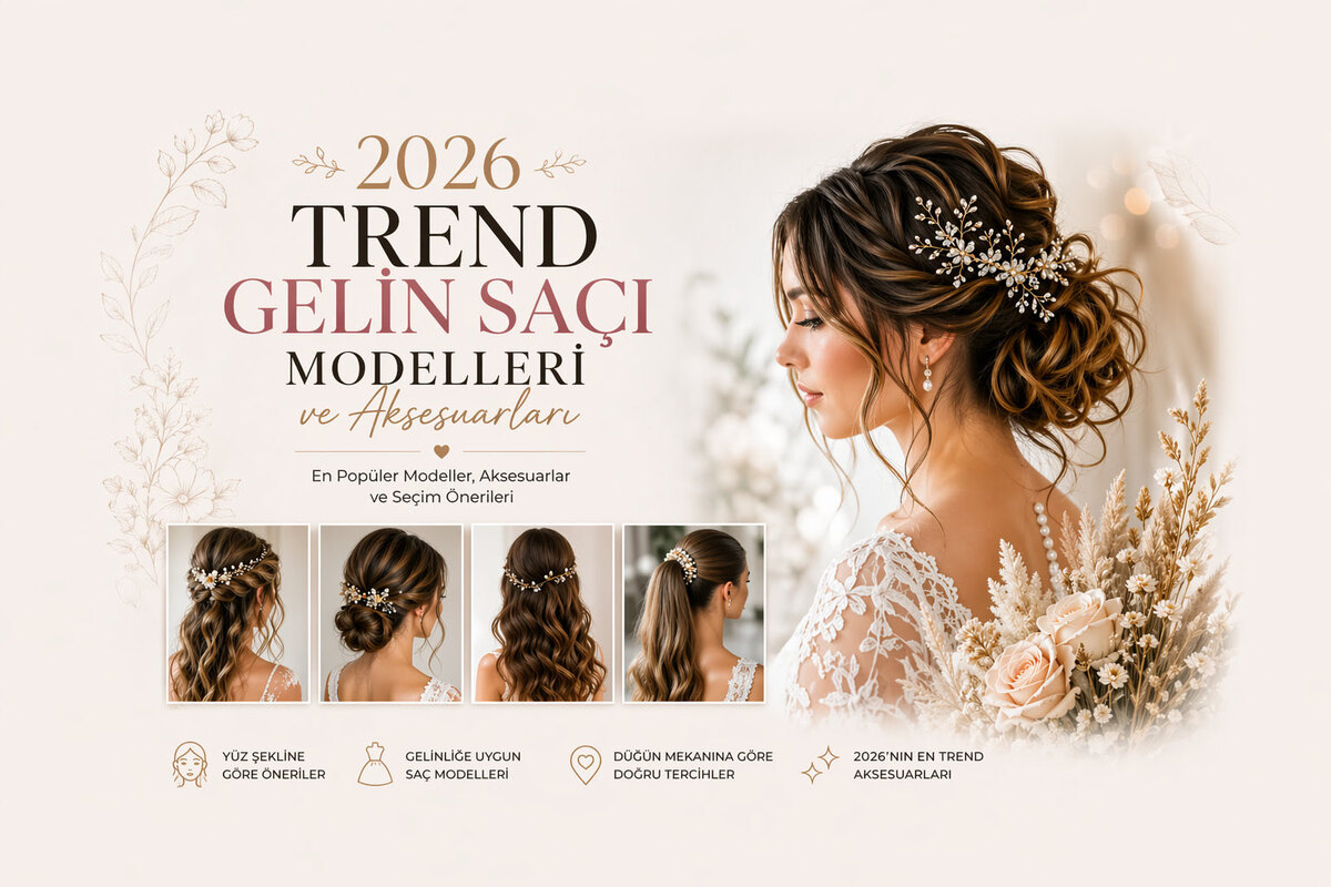 Trend Gelin Saçı Modelleri ve Aksesuarları