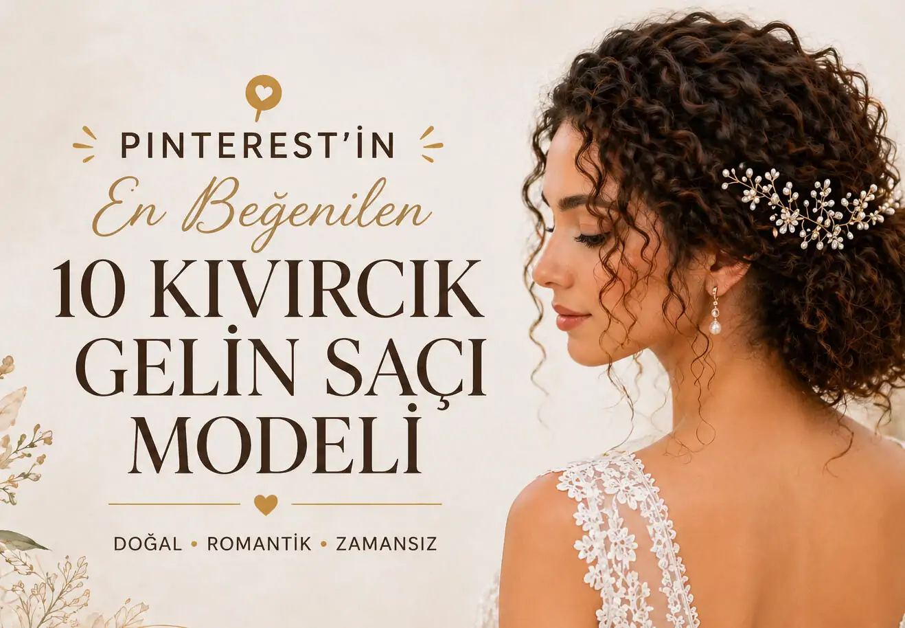 Pinterest’in En Beğenilen 10 Kıvırcık Gelin Saçı Modeli
