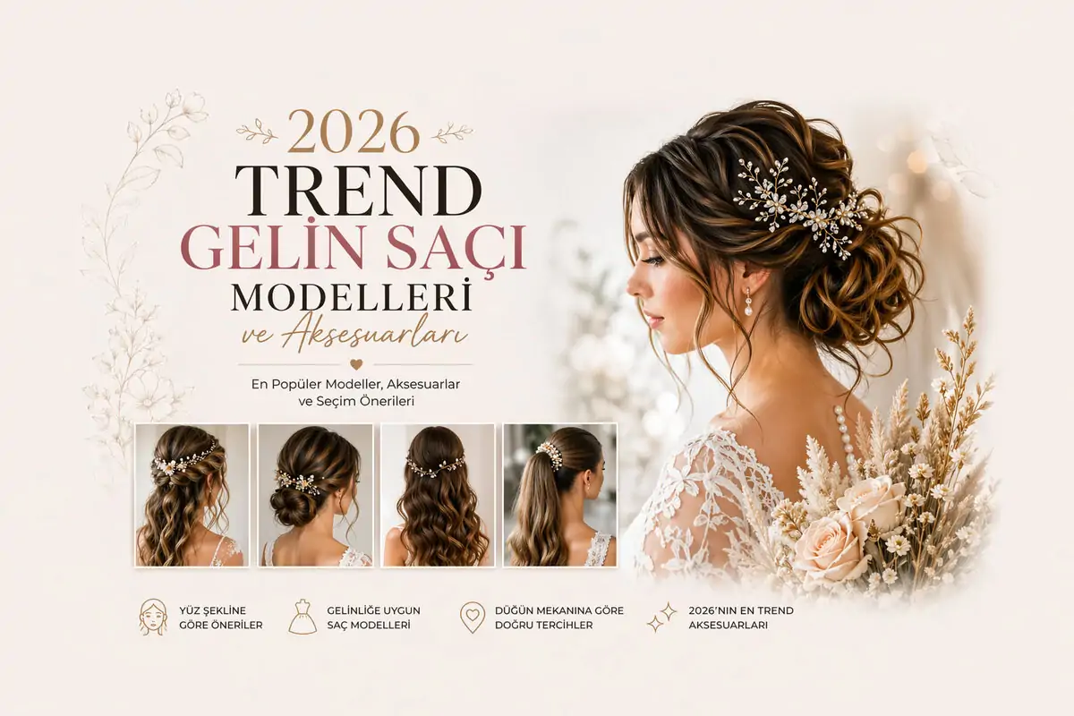 Trend Gelin Saçı Modelleri ve Aksesuarları